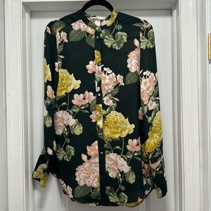 HM Green Floral Tunic Size 6